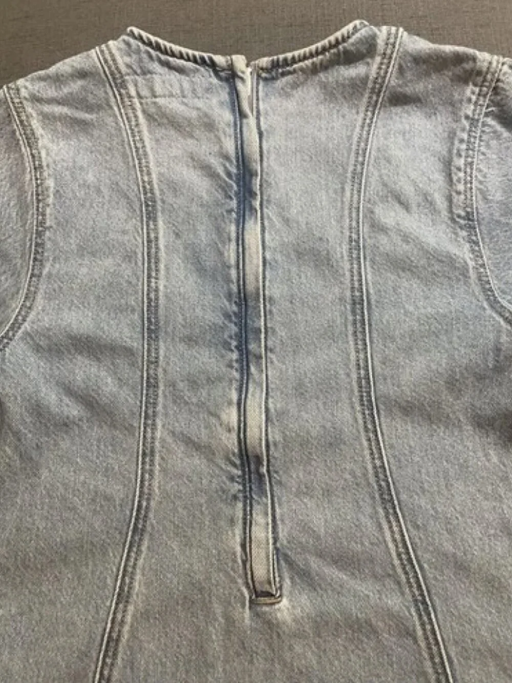 Zara Kids Girls Light Blue Denim Short Sleeve Dress SZ 9 Years
